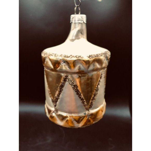 Vintage Drum Christmas Ornament, West Germany 1940s - Picture 3 of 6